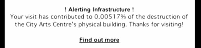 Alerting Infrastruscuture counts physical hits and shows total destruction