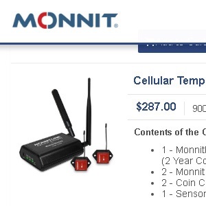 Monnit Medical Refrigerators Vaccine Temperature Monitoring Kit