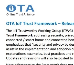 OTA IOT TRUST FRAMEWORK