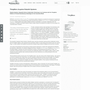 Palantiri Systems (Acquired by Thingworx) Thumbnail